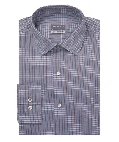 Men's Ultra Wrinkle Free Stretch Regular Fit Dress Shirt Blue $15.09 Dress Shirts