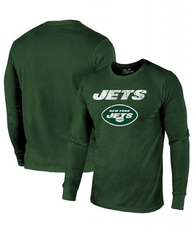 New York Jets Lockup Tri-Blend Long Sleeve T-shirt - Green $26.40 T-Shirts