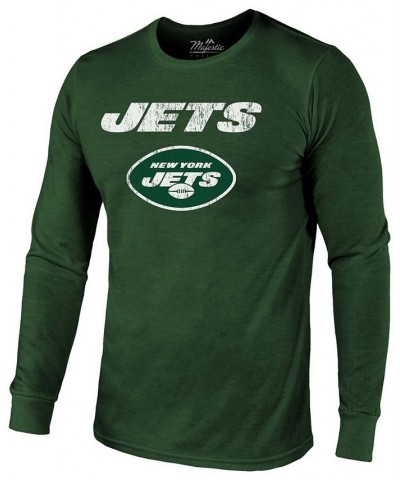 New York Jets Lockup Tri-Blend Long Sleeve T-shirt - Green $26.40 T-Shirts