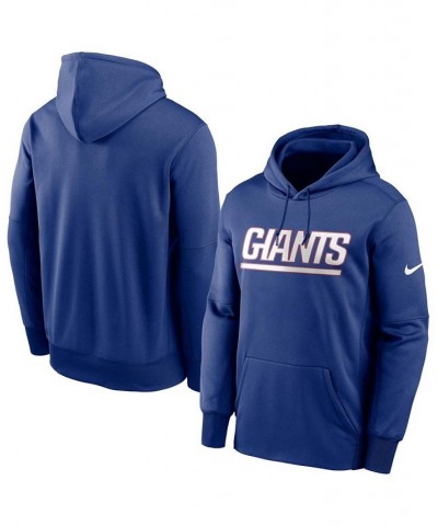 Men's Royal New York Giants Fan Gear Wordmark Performance Pullover Hoodie $29.70 Sweatshirt