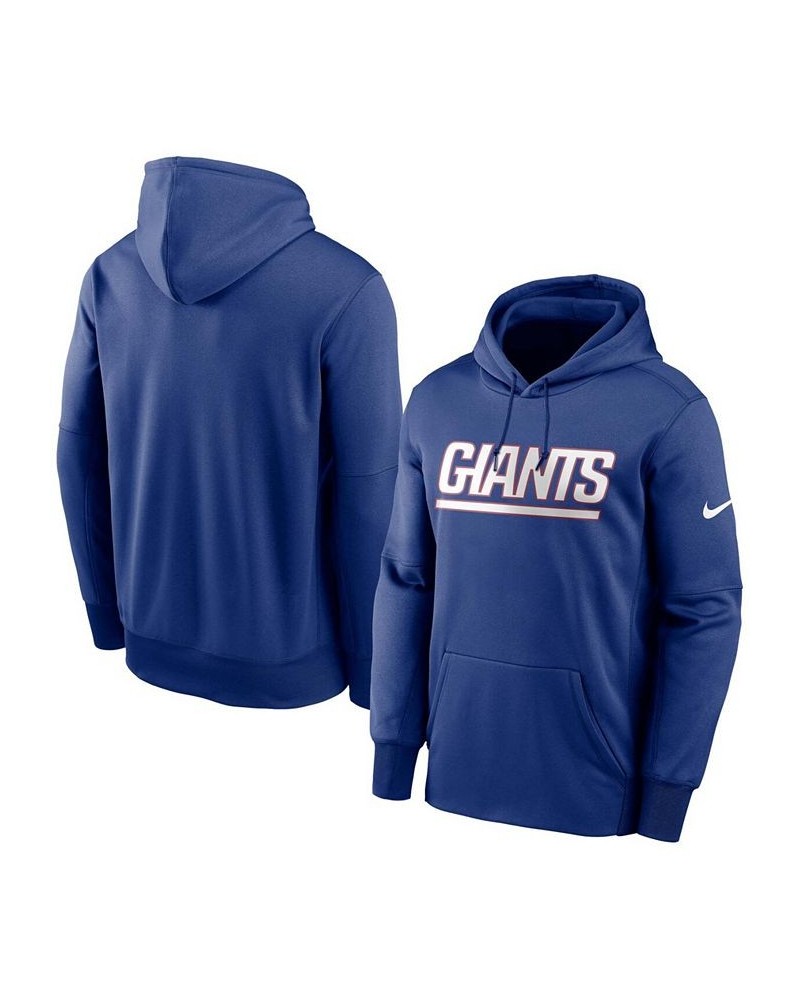 Men's Royal New York Giants Fan Gear Wordmark Performance Pullover Hoodie $29.70 Sweatshirt