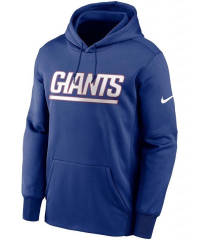 Men's Royal New York Giants Fan Gear Wordmark Performance Pullover Hoodie $29.70 Sweatshirt