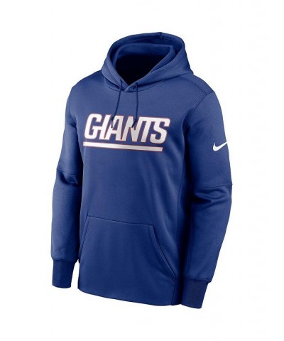 Men's Royal New York Giants Fan Gear Wordmark Performance Pullover Hoodie $29.70 Sweatshirt