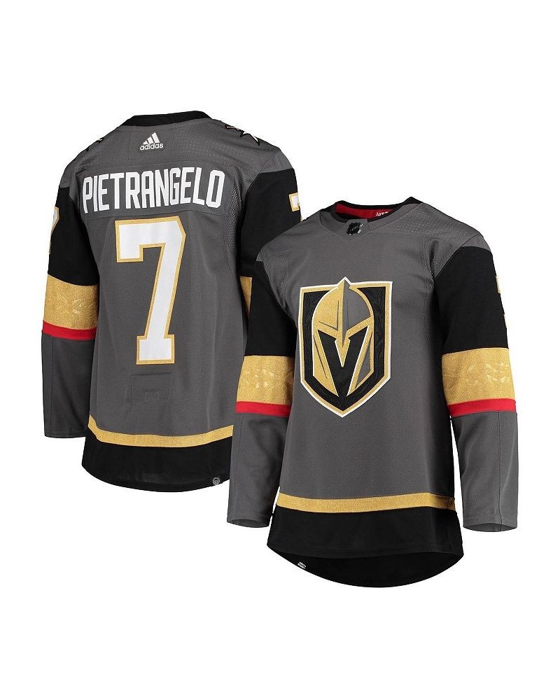 Men's Alex Pietrangelo Gray Vegas Golden Knights Home Primegreen Authentic Pro Player Jersey $89.18 Jersey