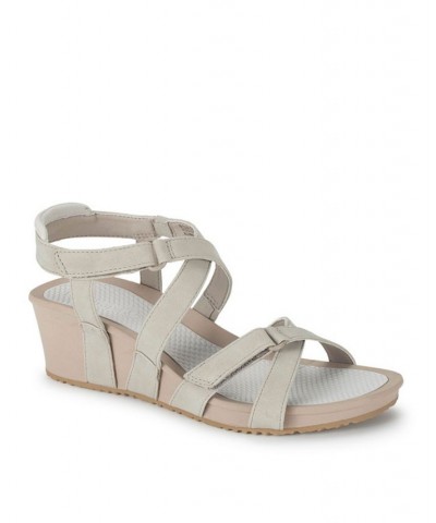 Women's Racquel Wedge Sandal Tan/Beige $46.28 Shoes