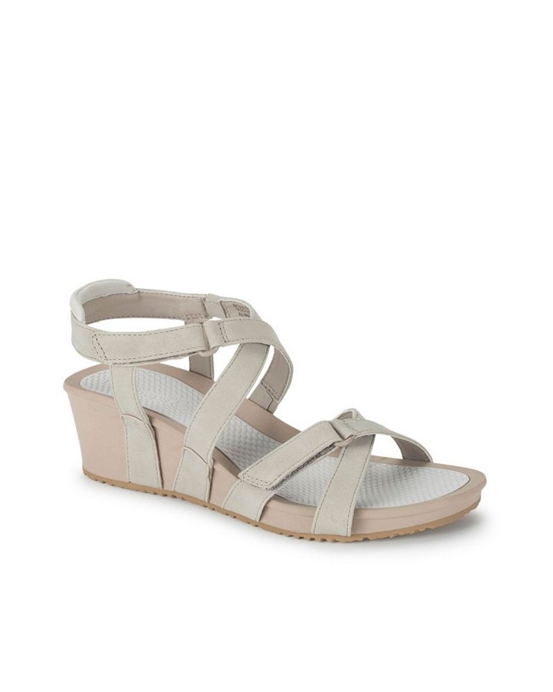 Women's Racquel Wedge Sandal Tan/Beige $46.28 Shoes