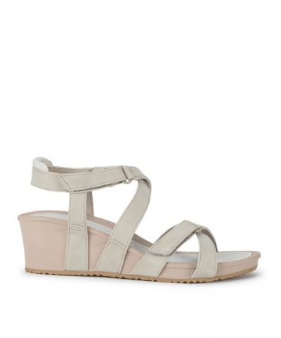 Women's Racquel Wedge Sandal Tan/Beige $46.28 Shoes