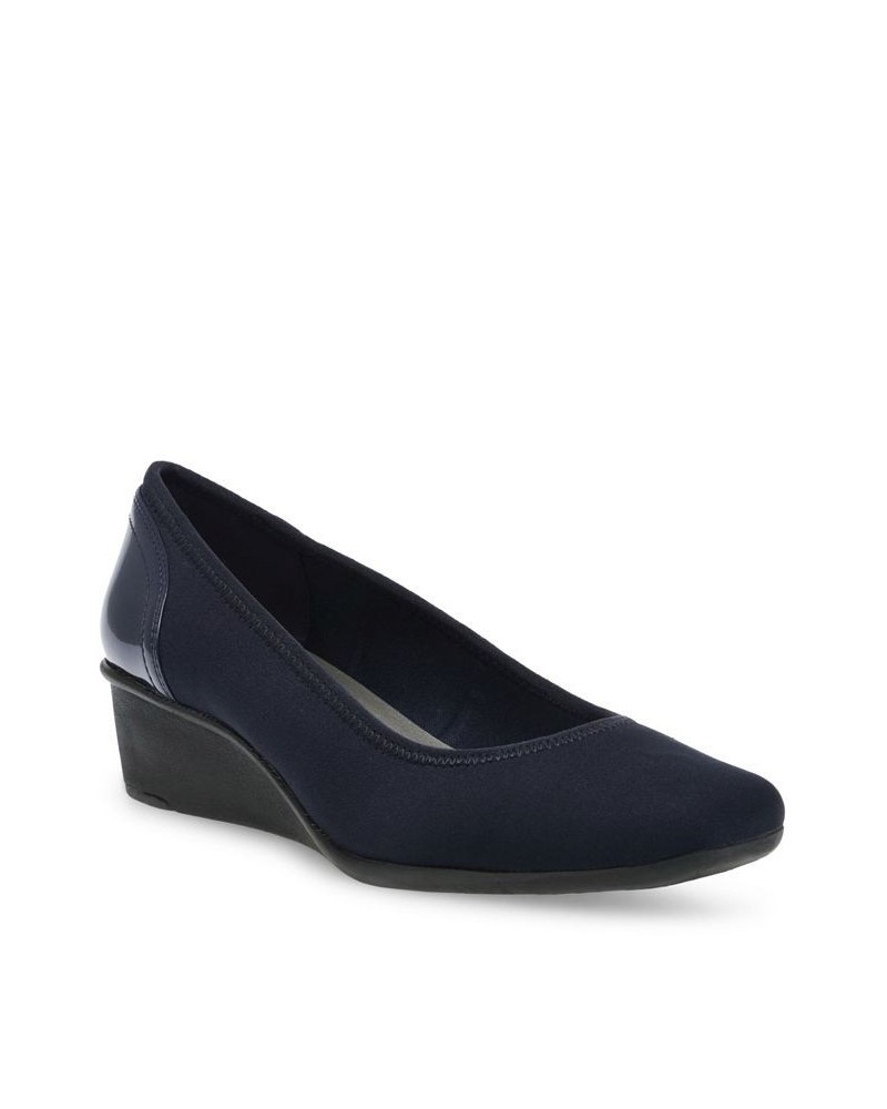 Sport Wisher Wedge Pumps Blue $39.20 Shoes