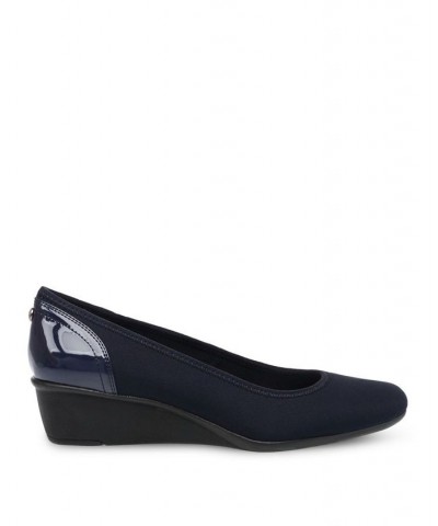 Sport Wisher Wedge Pumps Blue $39.20 Shoes