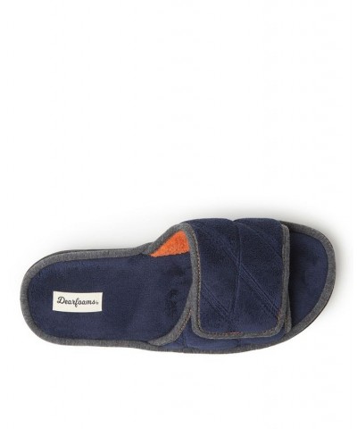 Men's Cooper Quilted Terry Adjustable Slide Slippers Multi $27.00 Shoes