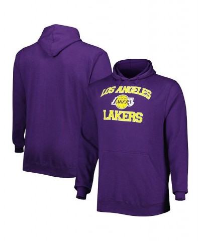 Men's Purple Los Angeles Lakers Big and Tall Heart and Soul Pullover Hoodie $26.66 Sweatshirt