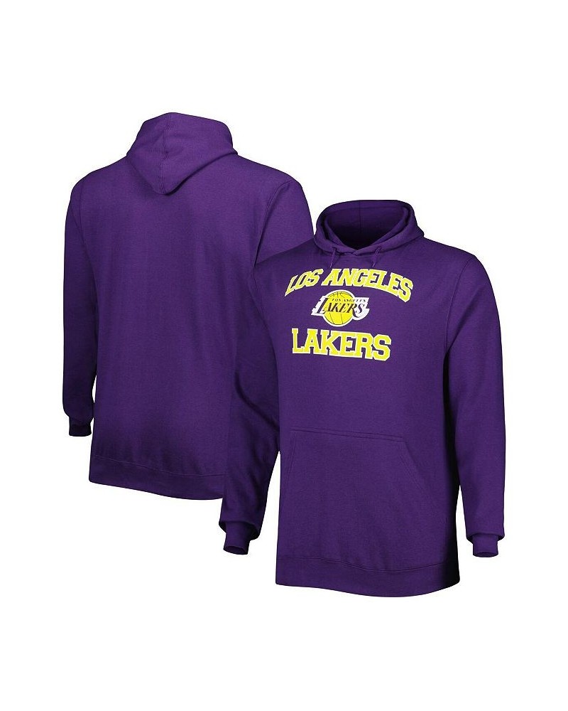 Men's Purple Los Angeles Lakers Big and Tall Heart and Soul Pullover Hoodie $26.66 Sweatshirt