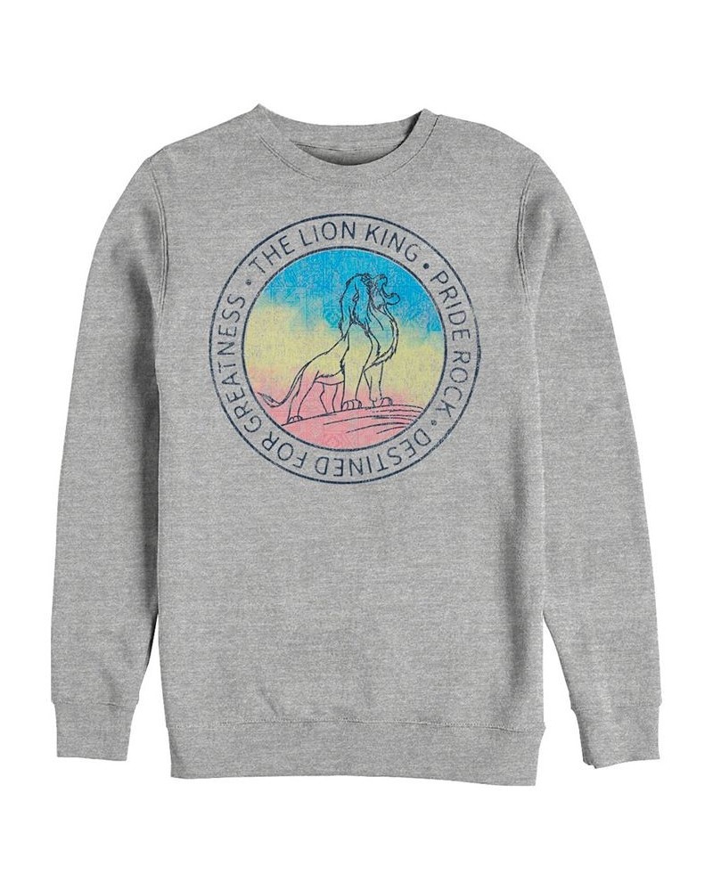 Disney Men's Lion King Pride Rock Simba Gradient, Crewneck Fleece Gray $30.24 Sweatshirt