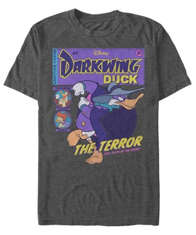 Men's Darkwing Comic Short Sleeve T-Shirt Gray $19.59 T-Shirts