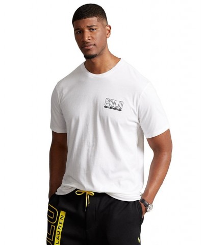 Men's Big & Tall Logo Jersey Crewneck T-Shirt White $35.25 T-Shirts