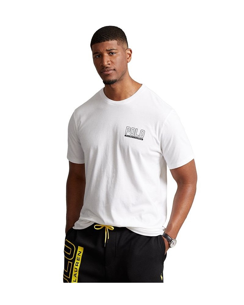 Men's Big & Tall Logo Jersey Crewneck T-Shirt White $35.25 T-Shirts