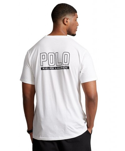 Men's Big & Tall Logo Jersey Crewneck T-Shirt White $35.25 T-Shirts