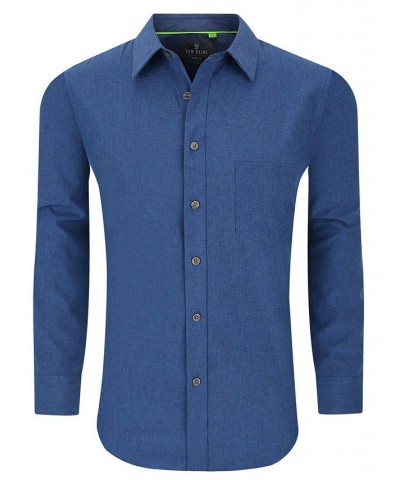 Men's Slim Fit Performance Long Sleeve Solid Button Down Dress Shirt PD02 $26.54 Dress Shirts