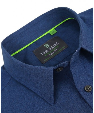 Men's Slim Fit Performance Long Sleeve Solid Button Down Dress Shirt PD02 $26.54 Dress Shirts