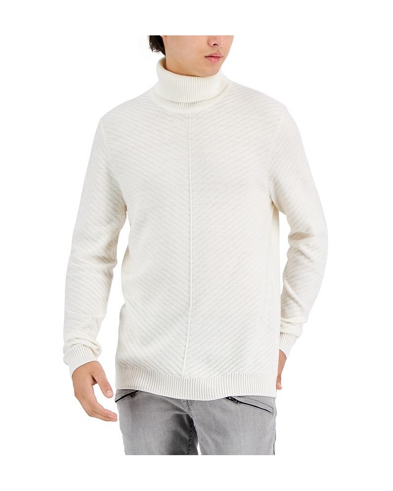 Men's Axel Turtleneck Sweater White $19.24 Sweaters