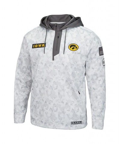 Men's Arctic Camo Iowa Hawkeyes OHT Military-Inspired Appreciation Quarter-Zip Hoodie $37.40 Sweatshirt