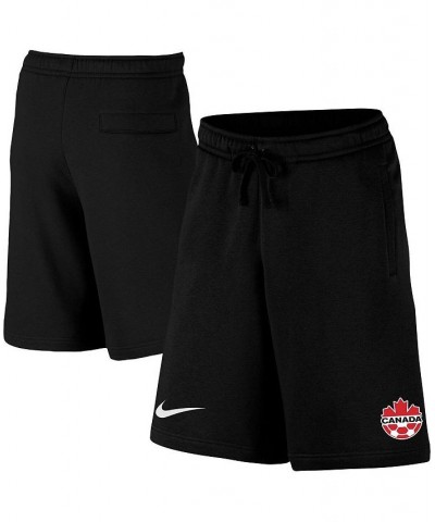 Men's Black Canada Soccer Club Fleece Shorts $31.79 Shorts