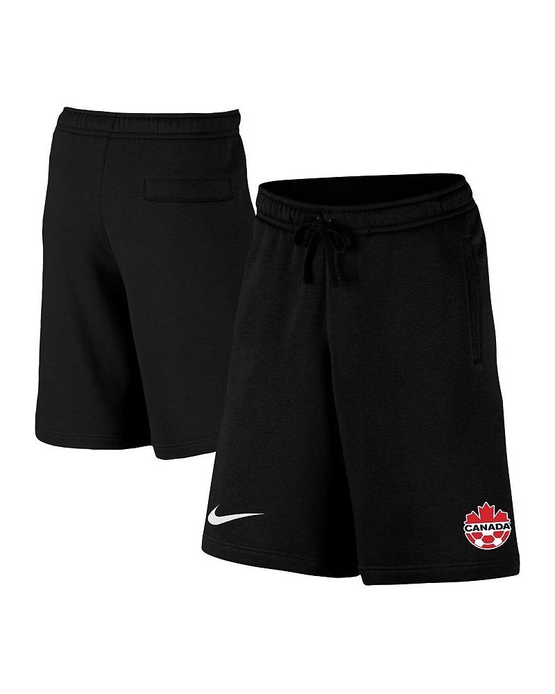 Men's Black Canada Soccer Club Fleece Shorts $31.79 Shorts