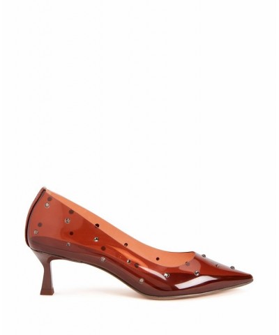 Women's The Golden Studded Pointed Toe Pumps PD04 $35.70 Shoes