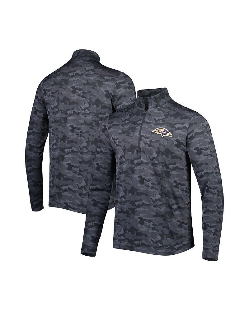 Men's Black Baltimore Ravens Brigade Quarter-Zip Sweatshirt $54.99 Sweatshirt