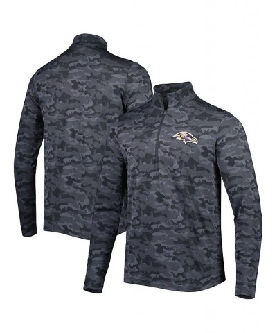 Men's Black Baltimore Ravens Brigade Quarter-Zip Sweatshirt $54.99 Sweatshirt