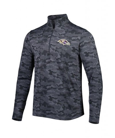 Men's Black Baltimore Ravens Brigade Quarter-Zip Sweatshirt $54.99 Sweatshirt