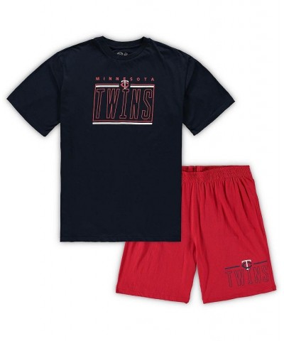 Men's Navy, Red Minnesota Twins Big and Tall T-Shirt and Shorts Sleep Set $43.19 Pajama