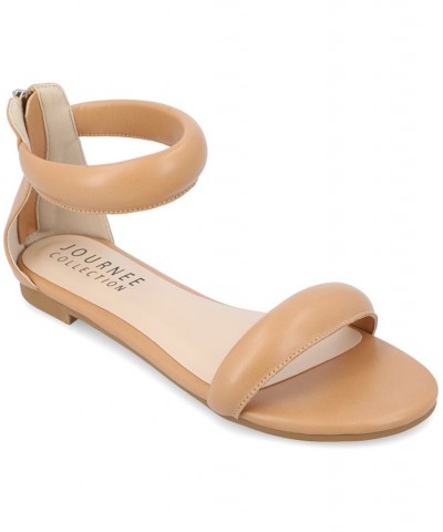 Women's Peytonn Puff Sandals Tan/Beige $40.50 Shoes