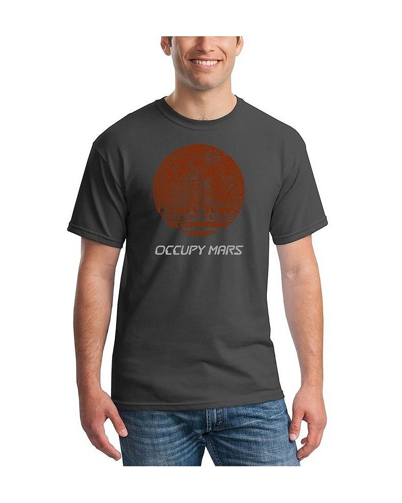 Men's Occupy Mars Word Art T-shirt Gray $14.00 T-Shirts