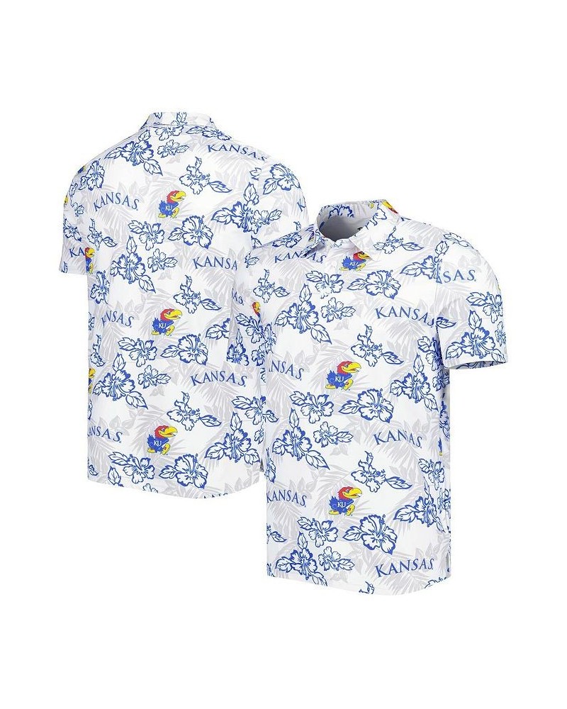 Men's White Kansas Jayhawks Performance Polo Shirt $41.00 Polo Shirts