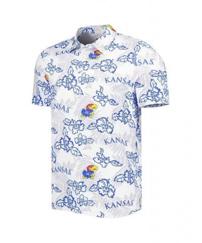 Men's White Kansas Jayhawks Performance Polo Shirt $41.00 Polo Shirts