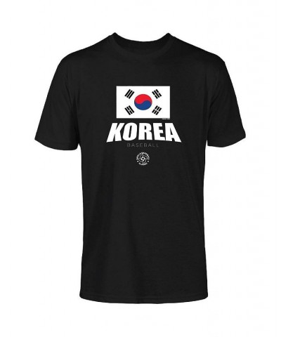 Men's Black Korea Baseball 2023 World Baseball Classic Federation T-shirt $23.84 T-Shirts