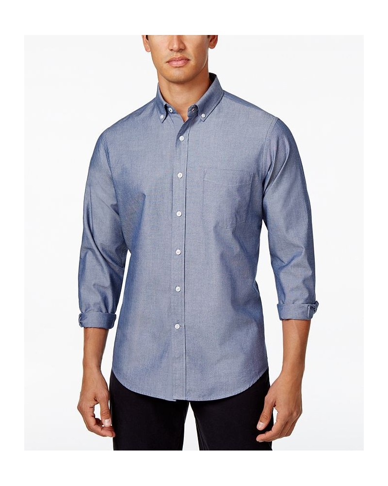 Men's Solid Stretch Oxford Cotton Shirt PD02 $16.32 Shirts