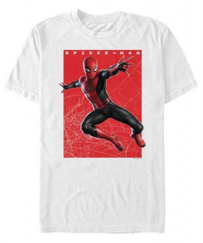 Marvel Men's Spider-Man Far From Home Web Swinging Spider Poster, Short Sleeve T-shirt White $18.54 T-Shirts