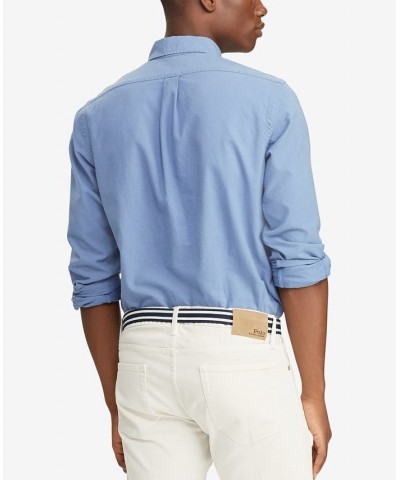 Men's Garment-Dyed Oxford Shirt Bastille Blue $63.45 Shirts