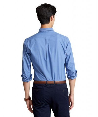 Men's Garment-Dyed Oxford Shirt Bastille Blue $63.45 Shirts