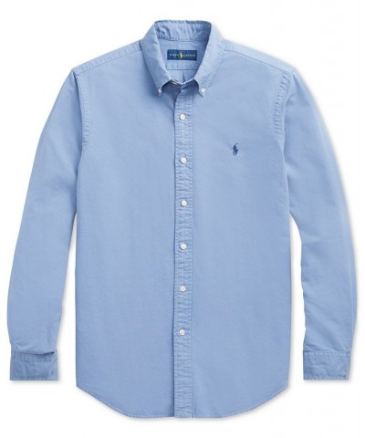 Men's Garment-Dyed Oxford Shirt Bastille Blue $63.45 Shirts