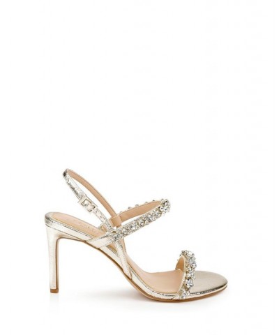 Women's Donna Evening Sandals Silver $51.60 Shoes