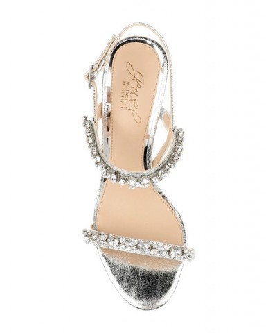 Women's Donna Evening Sandals Silver $51.60 Shoes