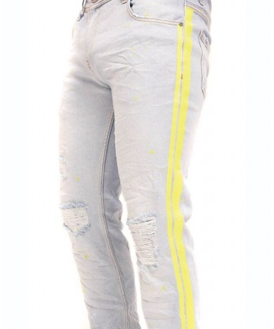 Men's Modern Splattered Stripe Jeans $69.65 Jeans