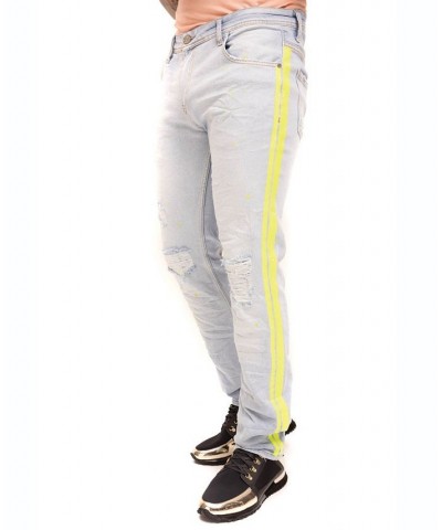 Men's Modern Splattered Stripe Jeans $69.65 Jeans