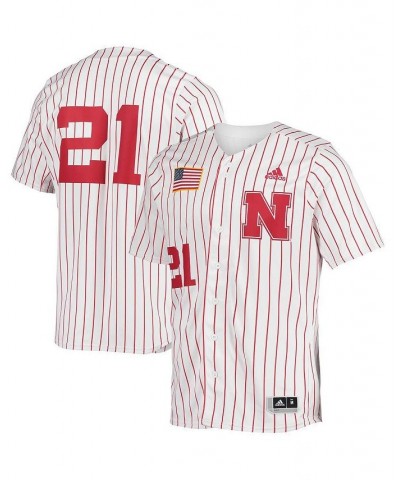 Men's White Nebraska Huskers Replica Baseball Jersey $28.70 Jersey