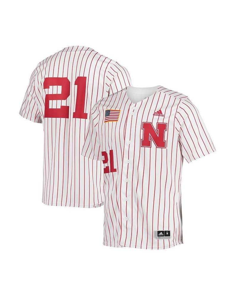 Men's White Nebraska Huskers Replica Baseball Jersey $28.70 Jersey