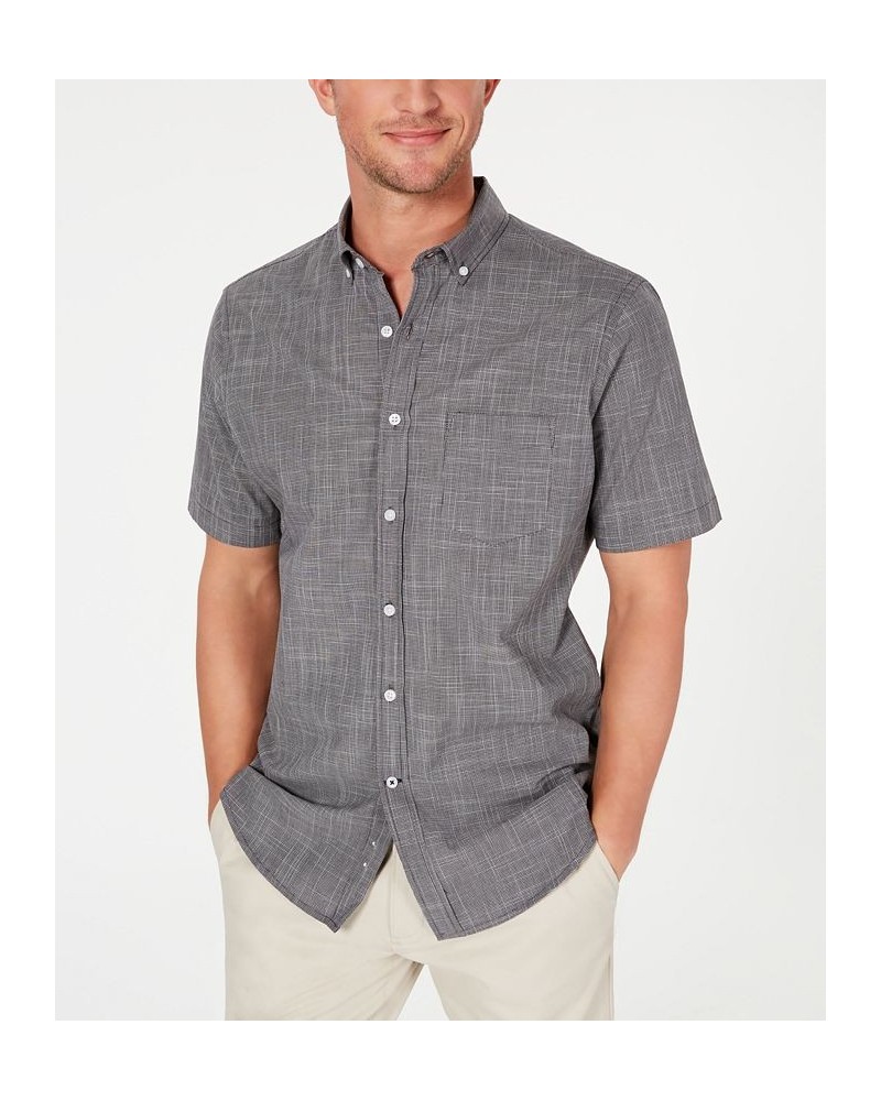 Men's Texture Check Stretch Cotton Shirt PD01 $16.69 Shirts