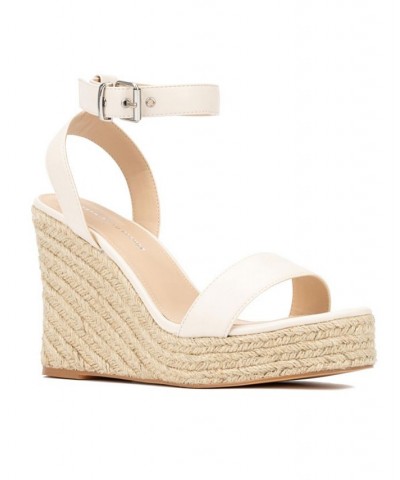 Women's Gale Wide Width Wedge Sandals Tan/Beige $57.48 Shoes